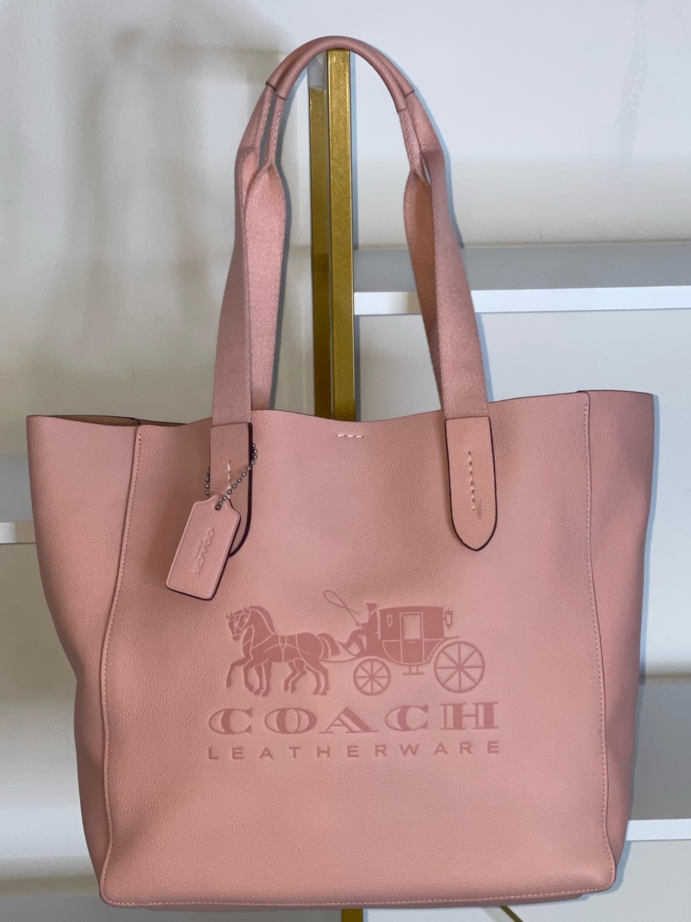 Coach Horse & Carriage Pink Leather Bag